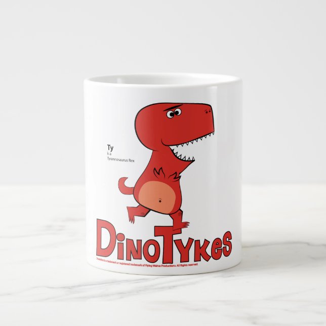 Tasse Géante Dinotykes Ty est un Tyrannosaurus Rex (Devant)