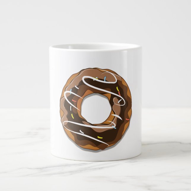 Tasse Géante Donuts avec glaçage au chocolat (Devant)