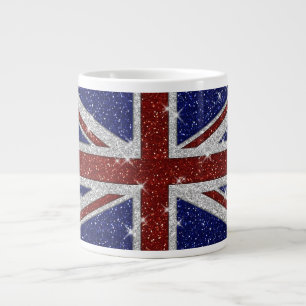 Tasse Géante Drapeau brillant d'Union Jack d'étincelle de