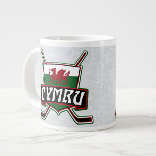 Tasse Géante Drapeau de Galles Drapeau de hockey sur glace Musi