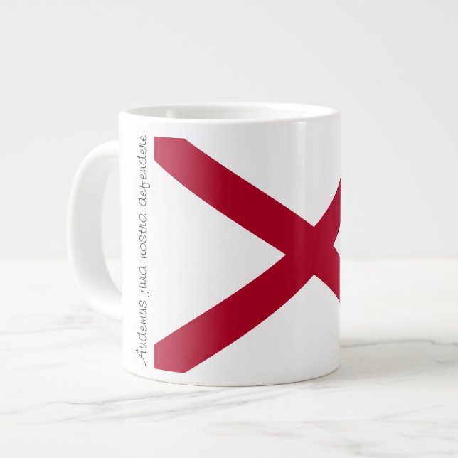 Tasse Géante Drapeau de l'Alabama et Musique de devise (Devant gauche)