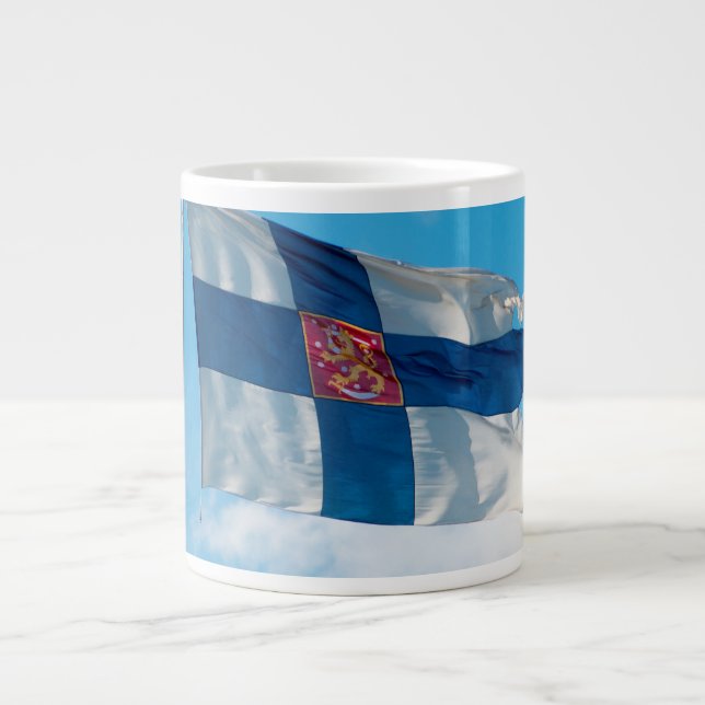 Tasse Géante Drapeau finlandais (Devant)