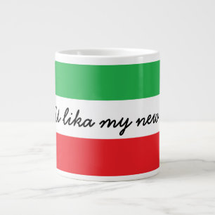 Tasse Géante Drôle accent italien et drapeau