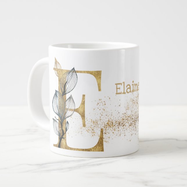 Tasse géante "E" Monogrammée Soupe Glace (Devant gauche)
