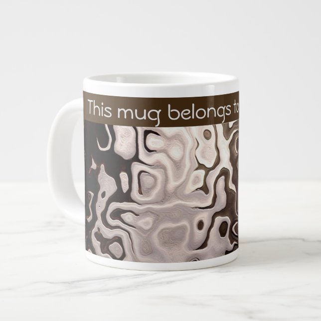 Tasse Géante Effet Snakeskin Brown brillant (Devant gauche)