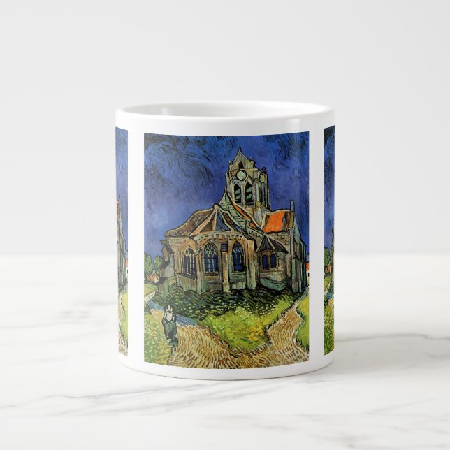 Tasse Géante Eglise à Auvers-sur-Oise par Vincent van Gogh (Devant)