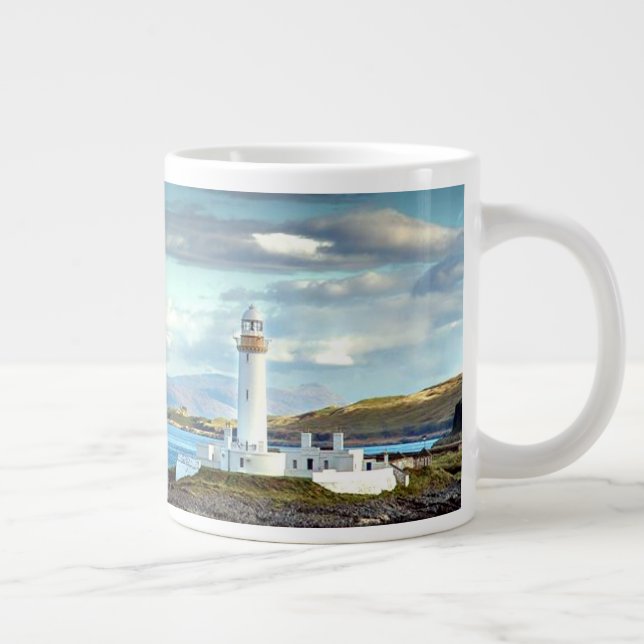 Tasse Géante Eilean Musdile Lighthouse Scotland Pittoresque Vie (Droite)