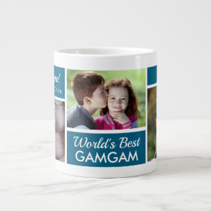 Tasse géante en collage photo du meilleur Gamgam d