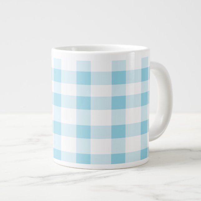 Tasse Géante En vichy bleu clair (Devant droit)