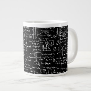 Tasse Géante Équations physiques sur le noir //