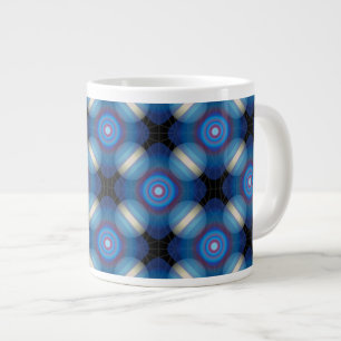 Tasse Géante Espace Géométrique Bleu