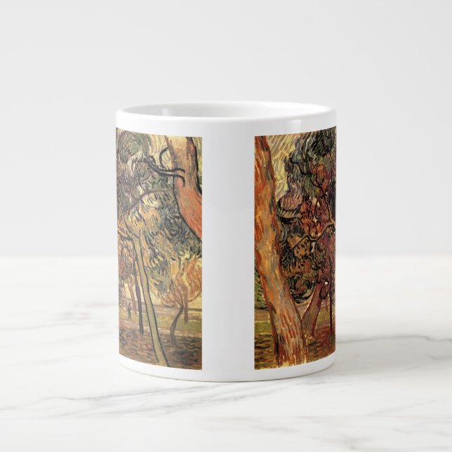 Tasse Géante Étude de pins par Vincent van Gogh (Devant)