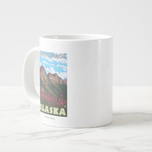 Tasse Géante Feu et montagnes - Anchorage, Alaska