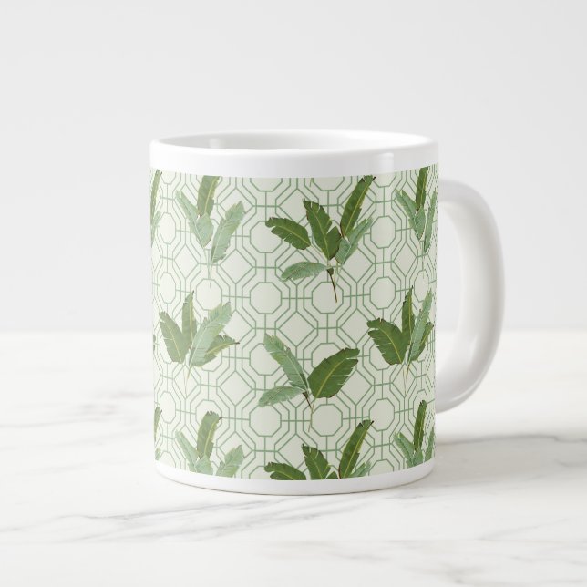 Tasse Géante Feuilles de palmiers tropicaux (Devant droit)