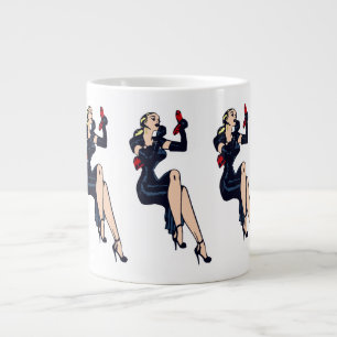 Tasse Géante Fille pin-up glamour rétro blonde jolie vintage