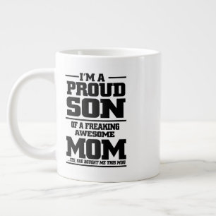 Tasse Géante Fils Fier De La Magnifique Maman Typographie Jumbo