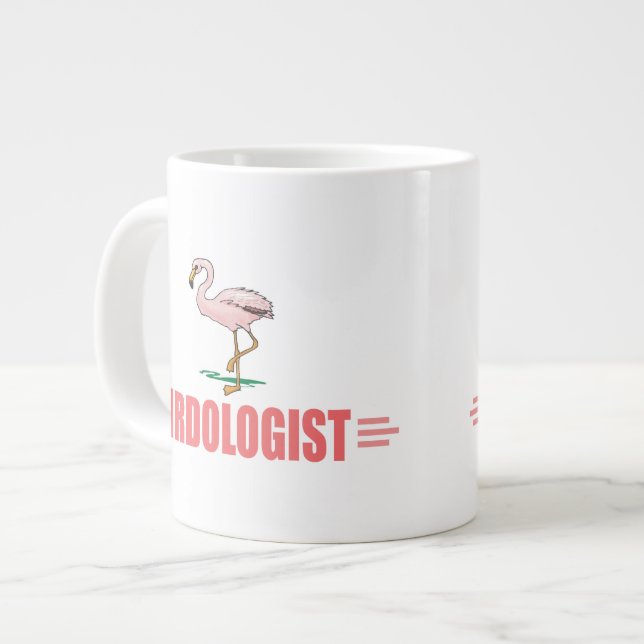 Tasse Géante Flamant rose drôle (Devant gauche)