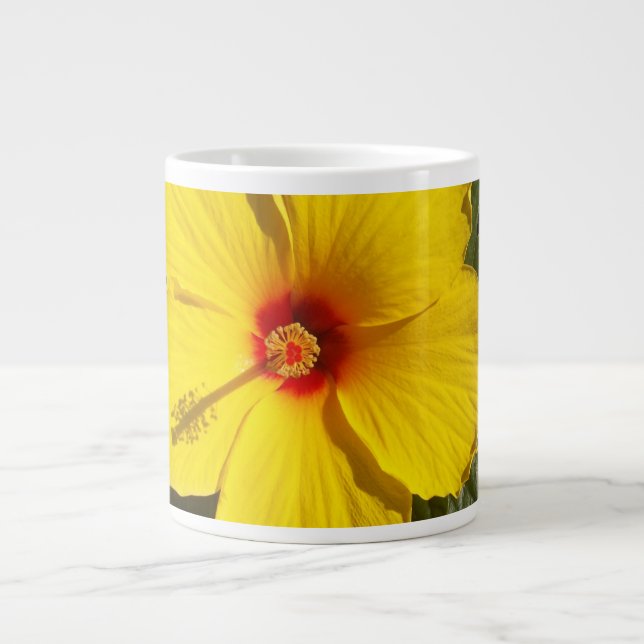 Tasse Géante Fleur d'Hibiscus jaune (Devant)
