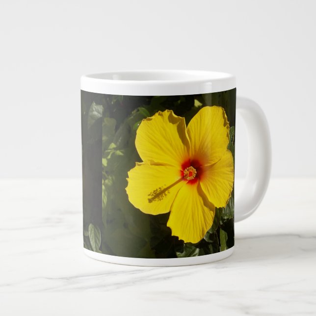 Tasse Géante Fleur d'Hibiscus jaune (Devant droit)