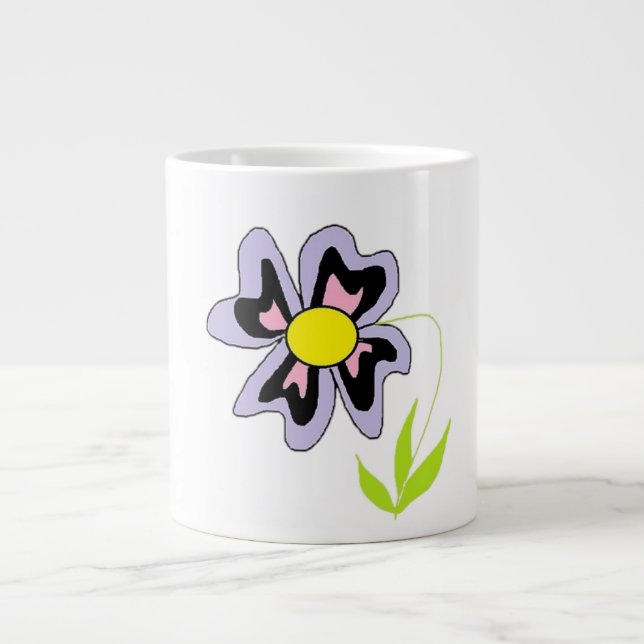 Tasse Géante fleur violette (Devant)