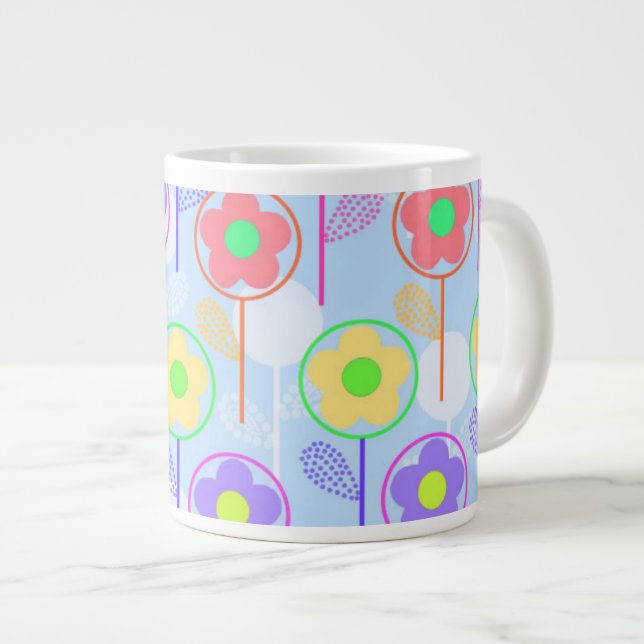 Tasse Géante Fleurs (Devant droit)
