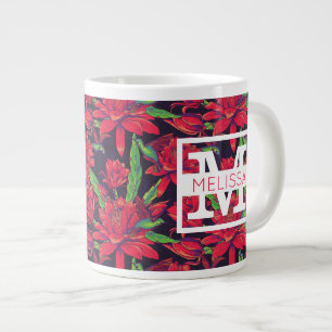 Tasse Géante Fleurs Et Colibris Ajouter votre nom