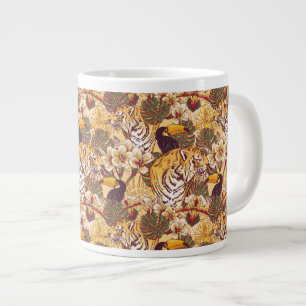 Tasse Géante Flore tropicale avec tigre