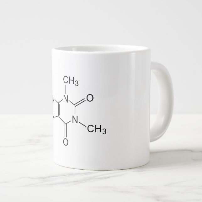 Tasse Géante formule chimique café élément chimie du café (Devant droit)