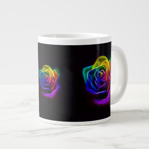 Tasse Géante Fractale Rose arc-en-ciel