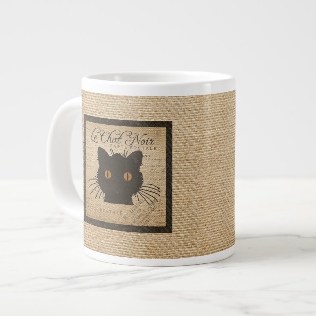 Tasse Géante Français de Burlap Le Chat Noir le chat noir (Devant gauche)