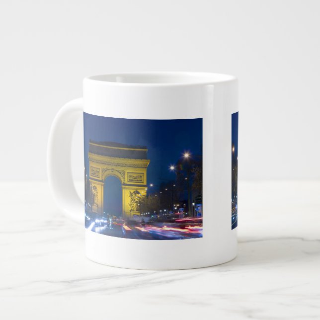 Tasse Géante France, Paris. L'Arc de Triomphe et les (Devant gauche)