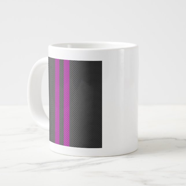 Tasse Géante Frappes de course Fuchsia en fibre de carbone (Devant gauche)