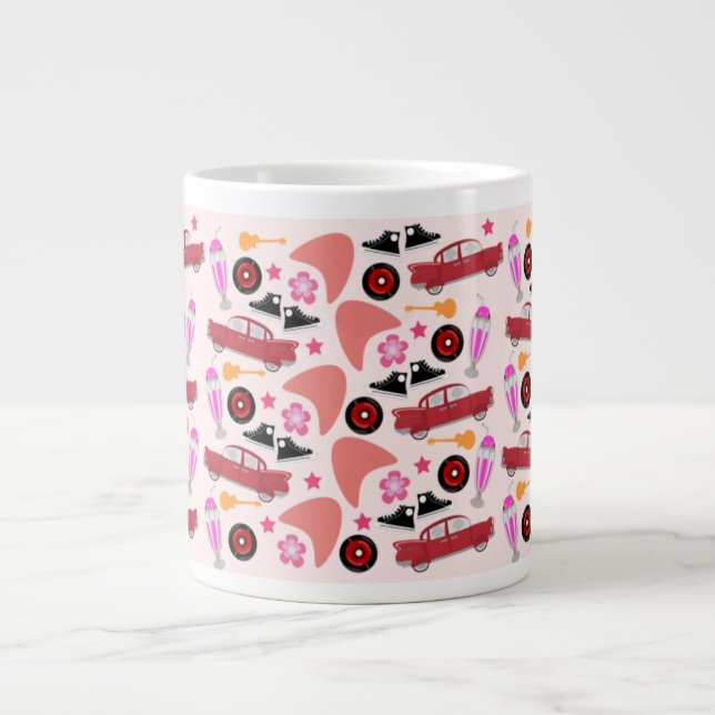 Tasse Géante Fun Cinties Cars Guitares Boomerangs Motif Look (Devant)