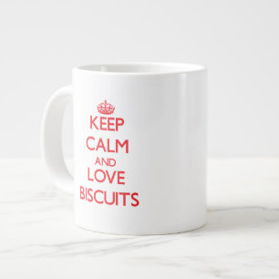 Tasse Géante Gardez le calme et aimez les biscuits