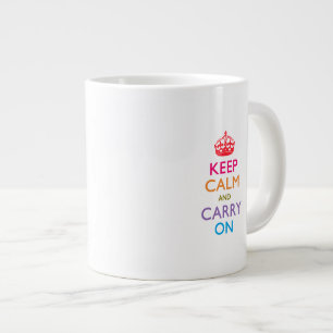 Tasse Géante GARDEZ LE CALME ET PORTEZ-VOUS SUR Multicolore