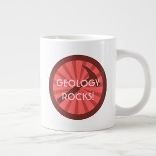 Tasse Géante géologie rocks! Insigne marteau