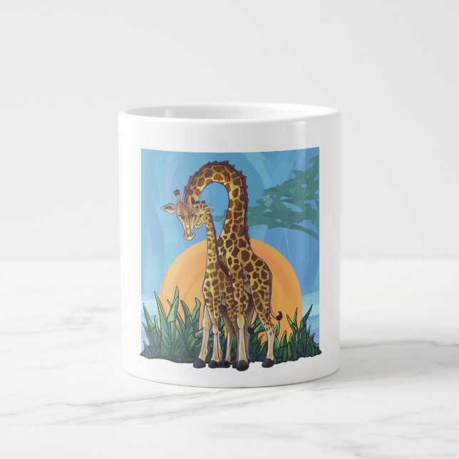 Tasse Géante Giraffe maman et bébé (Devant)