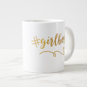 Tasse Géante #girlboss, la bouillie de café avec coeur