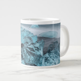 Tasse Géante Glace bleue sur la plage, Islande