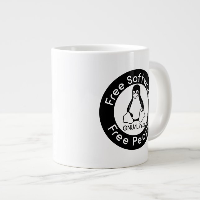 Tasse Géante GNU/Linux (Devant droit)