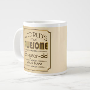 Tasse Géante Gold 65th Birthday Celebration World Meilleur fabu