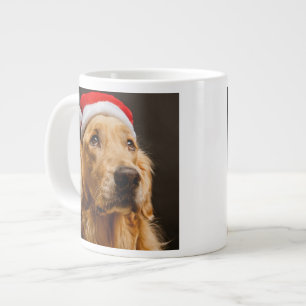Tasse Géante Golden Retriever pose pour Noël