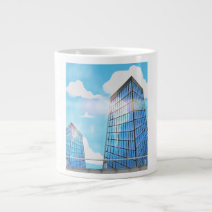 Tasse Géante gratte-ciel tour jumelle
