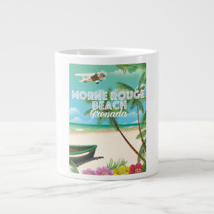 Tasse Géante Grenada Morne Rouge Beach Affiche de voyage