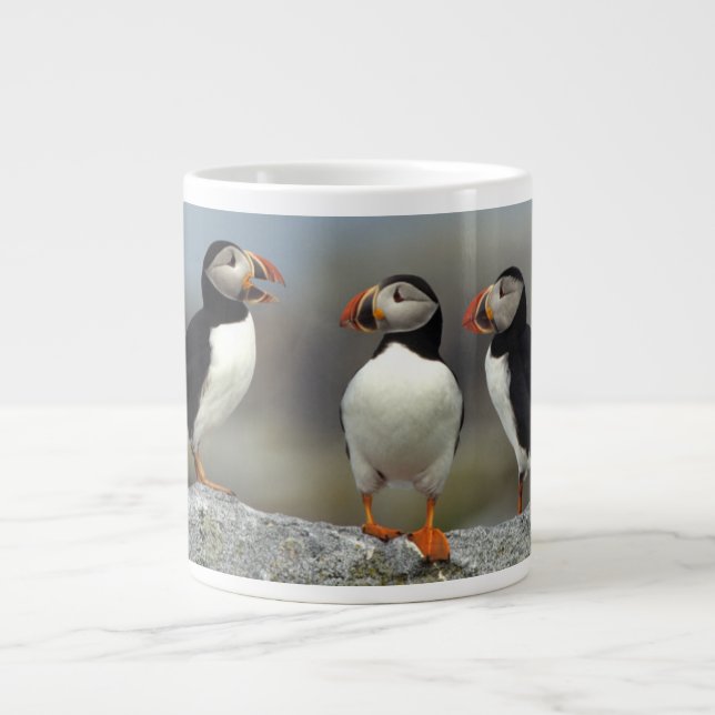 Tasse Géante Groupe de Puffin de l'Atlantique (Devant)