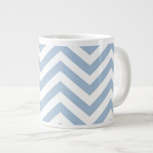 Tasse Géante Grunge bleu-clair Chevron texturisé