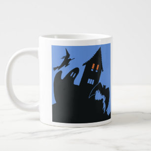 Tasse Géante Halloween vintage, effrayante Maison hantée et sor
