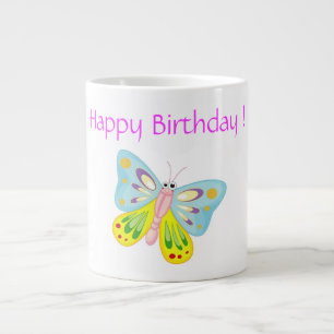TASSE GÉANTE "HAPPY BANTHDAY" BUTTERFLY