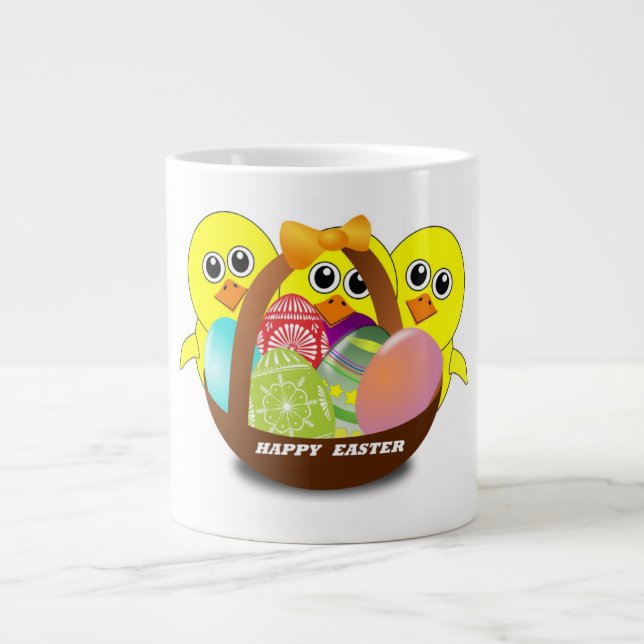 TASSE GÉANTE "HAPPY EASTER" CHICS (Devant)