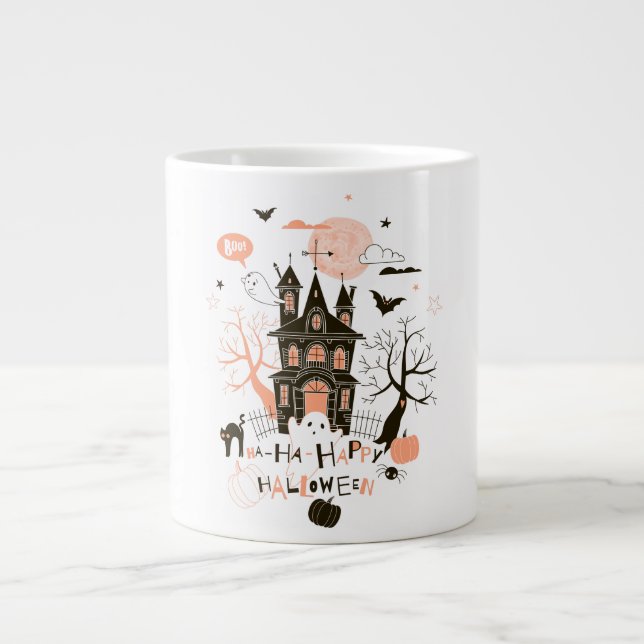 Tasse Géante Happy Halloween Haunted House (Devant)